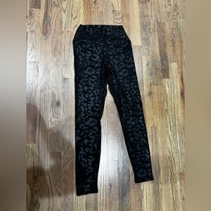 Fitted shiny leopard black leggings! Custom / size small and gorgeous!